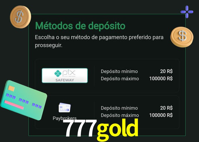 O cassino 777gold oferece uma grande variedade de métodos de pagamento